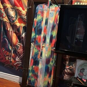 Fashion Nova Multicolor Mesh Dress